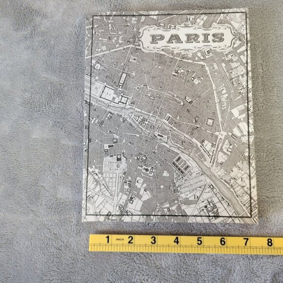 Paris France Birdseye Map Canvas Art Print Home Decor Gray Decorative S64E - Picture 3 of 8